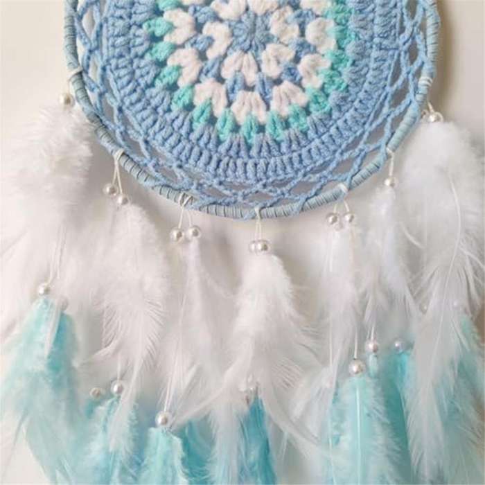 Dream Catcher Blue Dream Catcher for Bedroom Handmade Dreamcatcher Ornaments for Bedroom Wall Hangin