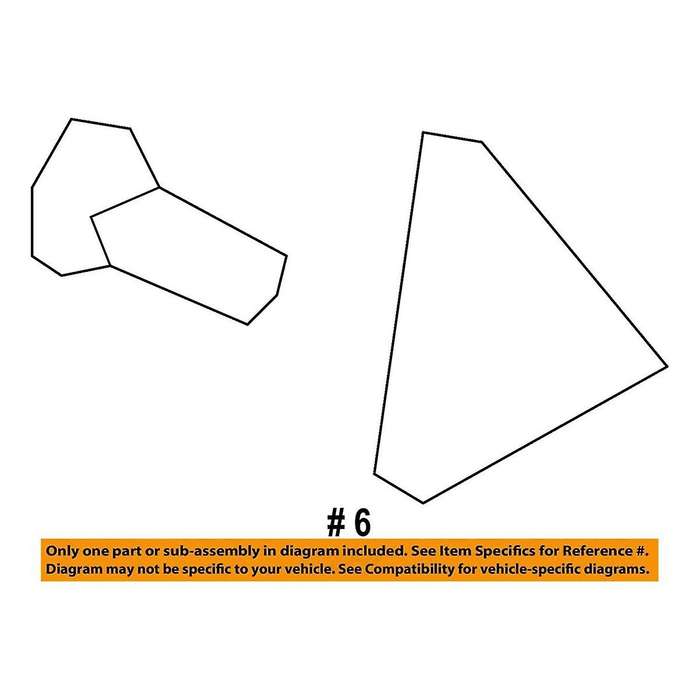 Driver Side Interior Mirror Trim Cover 25838246 for 2007-2014 Door Inside Triangle Caps