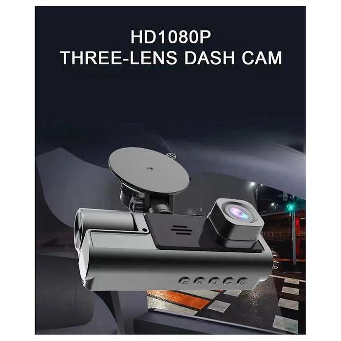Driving Recorder HD 1080P 2 Inches Screen 3 Way with Wifi 3 Lens Parking Monitoring with Night Visi