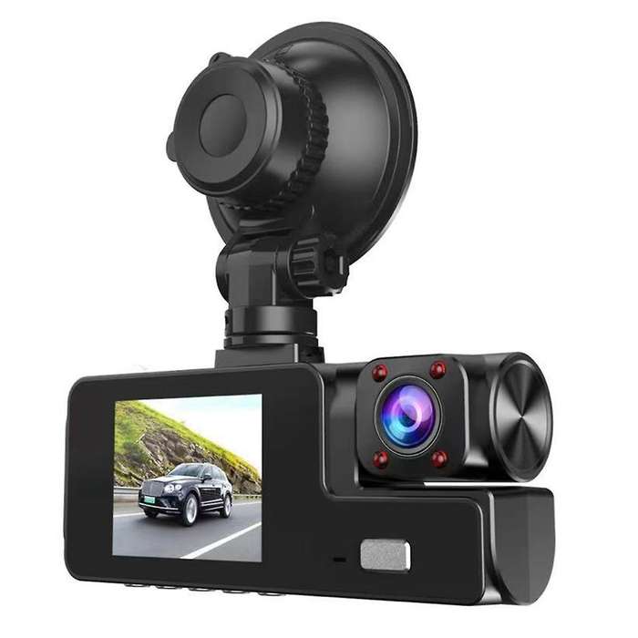 Driving Recorder HD 1080P 2 Inches Screen 3 Way with Wifi 3 Lens Parking Monitoring with Night Visio