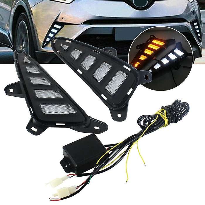 DRL Daytime Running Fog Light with Amber Turn Signal for 2017-2020