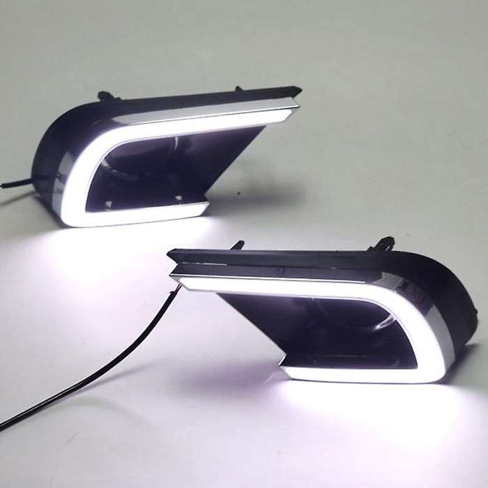 DRL with Turning Yellow Signal LED Daytime Running Light Led Fog Lamp Cover for 2013-2015