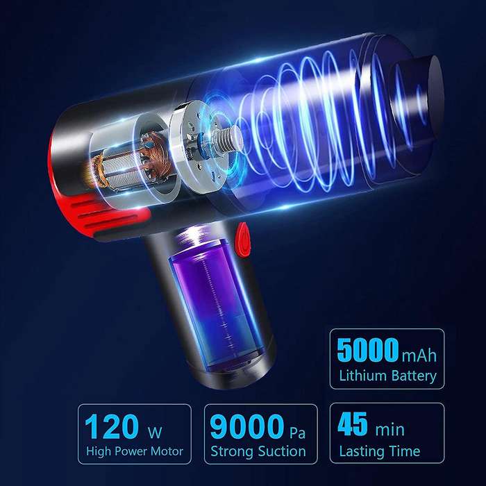 Dry and Wet Cleaner Mini Portable Handheld Vacuum Cleaner Electrically Rechargeable Home Car Dust Co