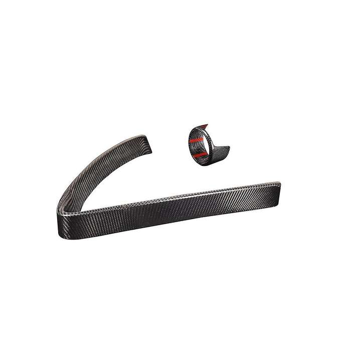 Dry Carbon Fiber Car Front Grill Protective Frame Logo Cover Trim for Stelvio 2017-2020 Accessories