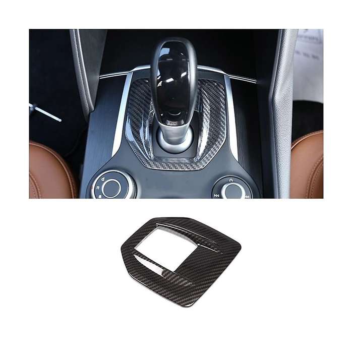 Dry Carbon Fiber Car Center Console Gear Shift Panel Cover Trim Sticker for 2017-2019 Accessories