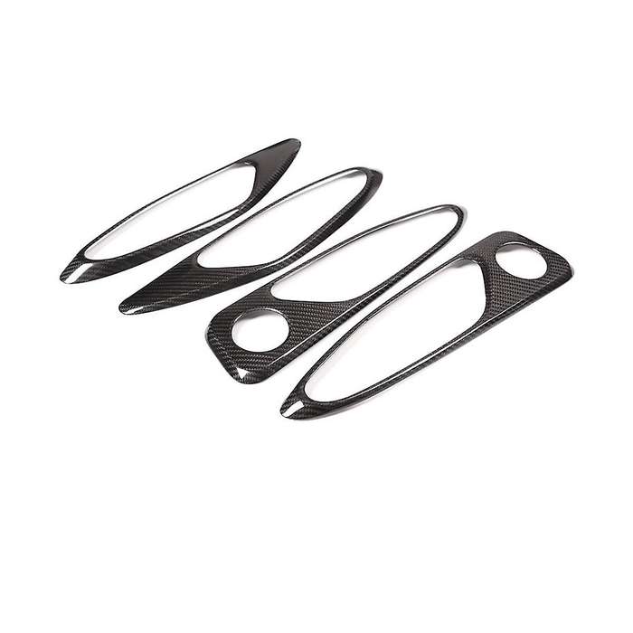 Dry Carbon Fiber for 2017 2018 2019 Car Interior Door Handle Frame Cover Trim Accessories