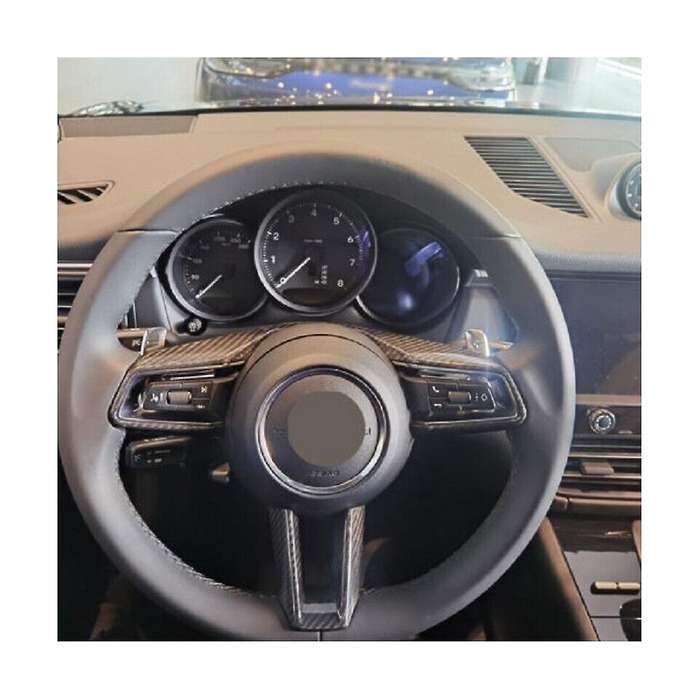 Dry Carbon Fiber Car Steering Wheel Button Frame Cover Trim Kit for 911 Taycan 2019-2023 Accessorie