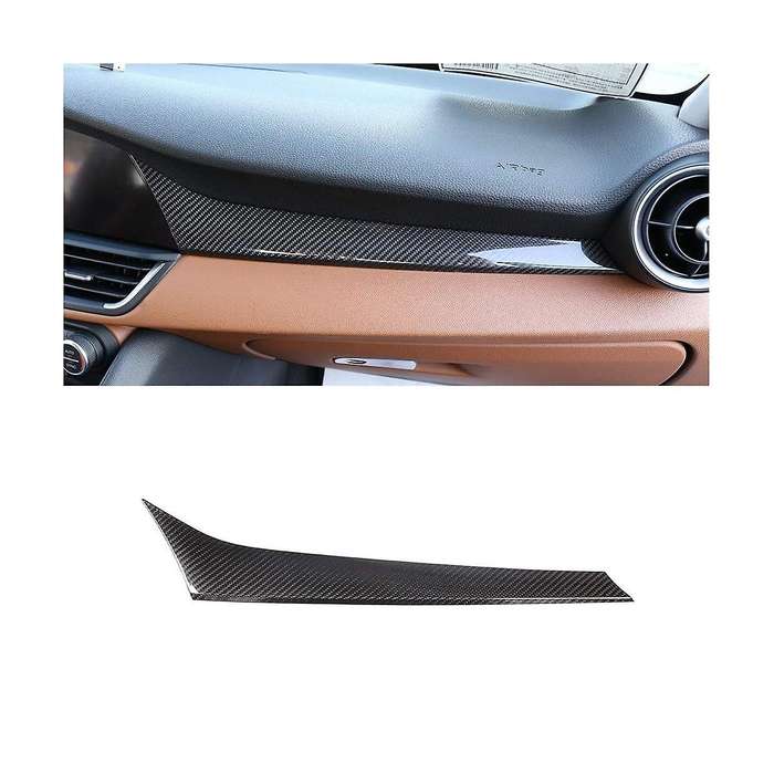 Dry Carbon Fiber Center Console Instrument Panel Cover Trim for 2017-2020 LHD Interior Accessories
