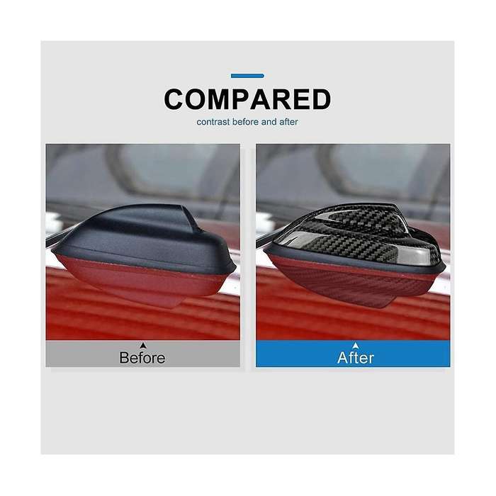 Dry Carbon Fiber for F55 F56 2013-2020 Accessories Car Roof Fin Antenna Signal Aerials Cover Sticker