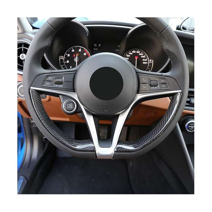 Dry Carbon Fiber Steering Wheel Decoration Frame Strip Cover Trim for 2017 2018 2019 Accessories