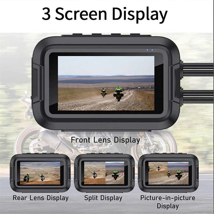 Dual 1080P Motorcycle DVR Waterproof Moto Camera WiFi No GPS Dash Cam Front Rear Driving Video Recor