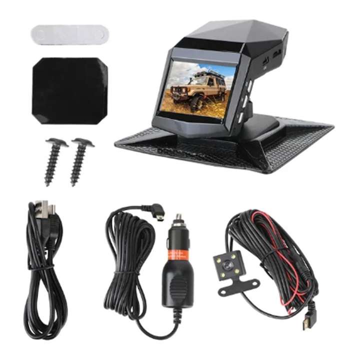 Dual Lens DVR Camera Car Dash Cam Video Recorder Rear View Monitor DashCam 2Inch Screen 1080P Wide A