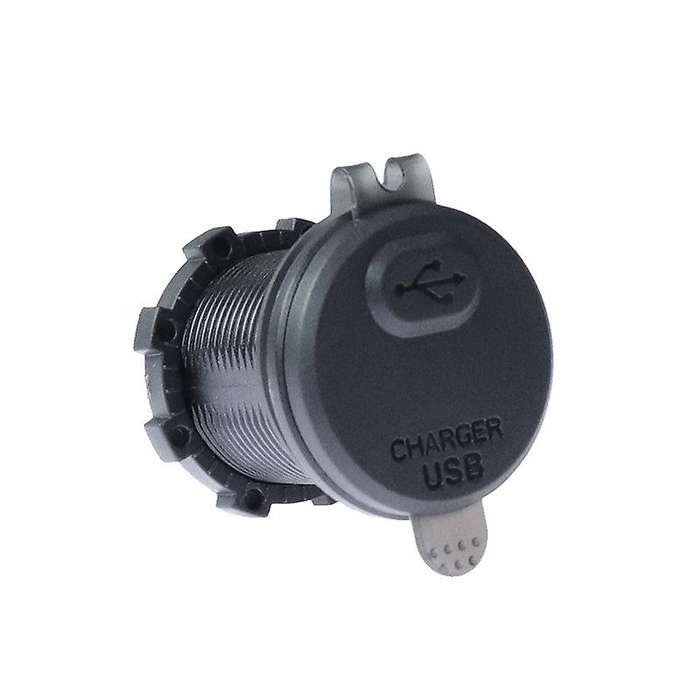 Dual USB Charger Socket Adapter with LED Voltmeter Waterproof Dustproof Cover for 12/24V Car Motorcy
