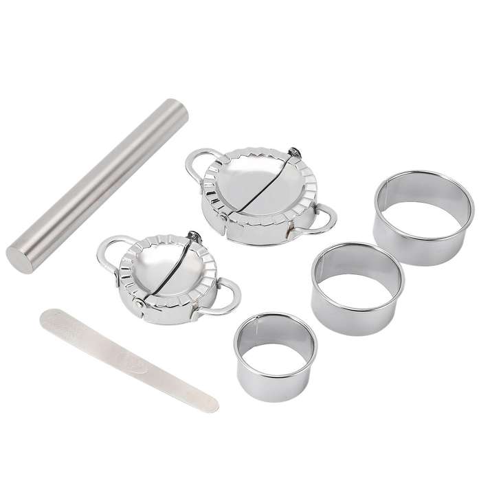 Dumplings Maker,7 Pack Stainless Steel Easy Pie Ravioli Empanadas Press Mold,pierogi Cutter Wrapper