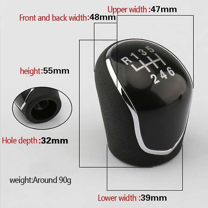 Durable New 6 Speed Manual Stick Gear Shift Knob Lever Shifter Head Handball for IX35 2012 2013 2014