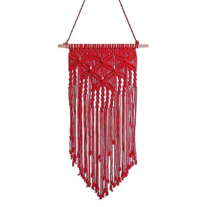 D-Wall Hanging Knitted Tapestry Style Hand-Woven Tapestry Macrame Home Decorations