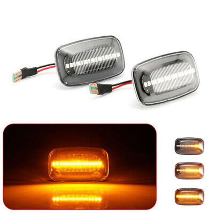 Dynamic LED Side Marker Fender Lights Flowing Turn Signal Light for Land Cruiser Landcruiser 70 80