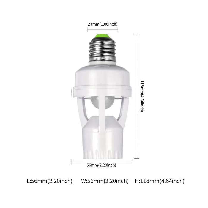 E27 Lamp Holder Adapter with PIR Motion Sensor AC100-240V LED Light Bulb Socket Converter Human Pres