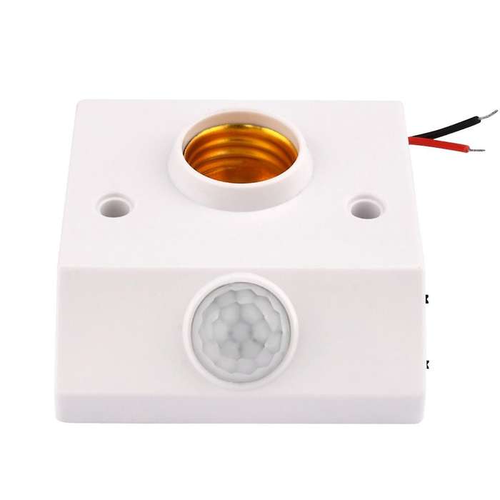 E27 LED Bulb Light Holder PIR Human Body Infrared Sensor Lamp Holder 220V with Regulate Switch Motio
