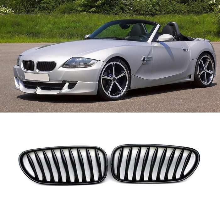 E85 Grille, Front Replacement Kidney for Z Series Z4/e85 2003-2008(gloss Black)
