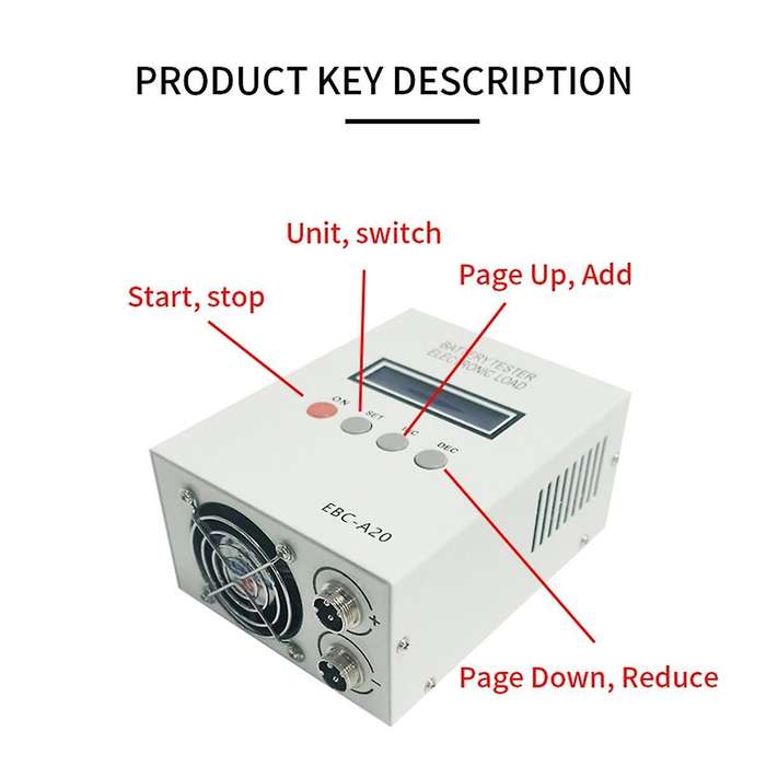 Ebc-a20 Battery Tester 30v 20a 85w Lithium Lead-acid Batteries Capacity Test 5a Charge 20a Discharg