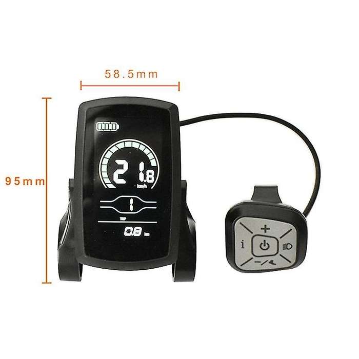 Ebike 36v48v Yl80c Lcd Meter Intelligent Control Panel Display for Ebike Controller Waterproof Plug