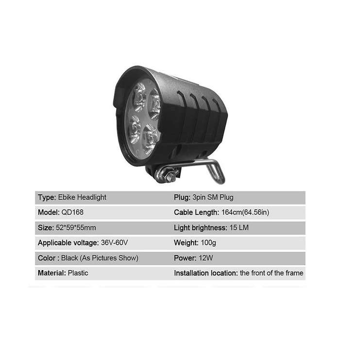 Ebike Switch Dk336 with Qd168 Frontlight C-05c Taillight S M Plug Warning Light Turn Signal Horn Eb