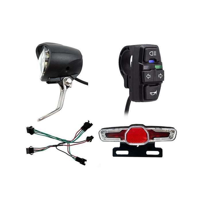 E-bike Switch Dk336 with Front Light Taillight S M Plug Warning Light Turn Signal and Horn Ebike Ac