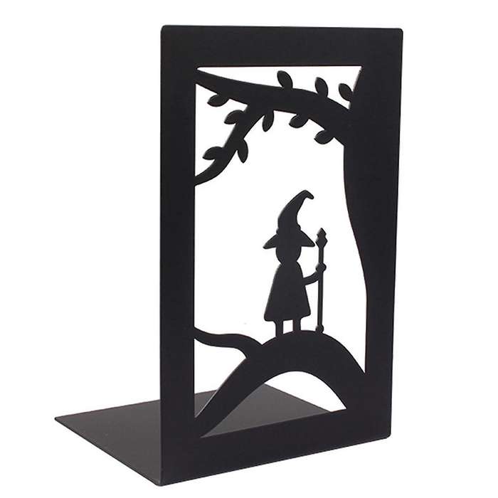 E-Decorative Hollow-Out Bookends for Art Hourglass Design Metal Book Stan