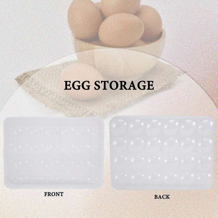 Egg Holder Compatible Refrigerator, Deviled Egg Tray Carrier with Lid Fridge Egg Storage Stackable P