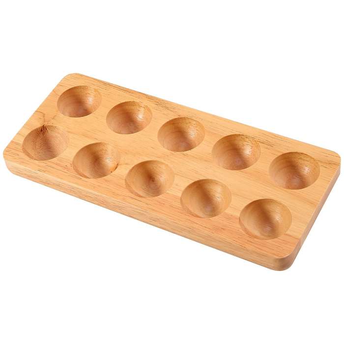 Egg Tray Wooden Egg Holder for Eggs Usable In Kitchen Refrigerator, Or Countertop for Display Or
