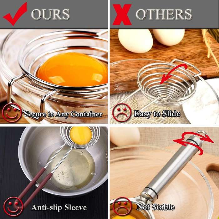 Egg Separator,yolk White Separator Tool,egg Yolk Separator Kitchen Tool White Yolk Filter Eggs Siev