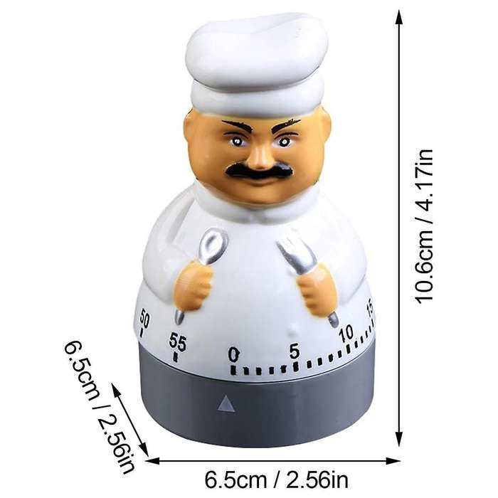 Egg Timer Short-Term Alarm Clock, 60 Minutes Kitchen Timer Cooking Baking Mechanical Countdown Time