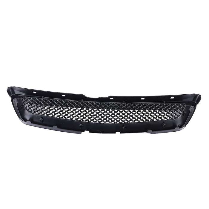 EK T-R Style Front Bumper Hood Mesh Grill Racing Grille for EK DX EX LX 1999-2000 Glossy Black