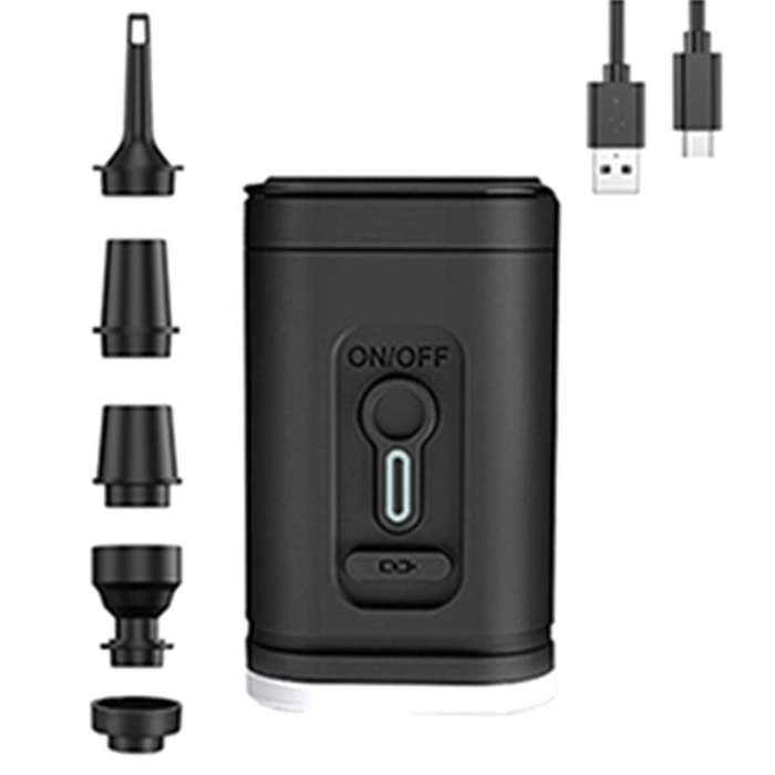 Electric Air Pump with Lights Wireless Air Compressor USB Charging Inflator/Deflator Pumps for Outdo