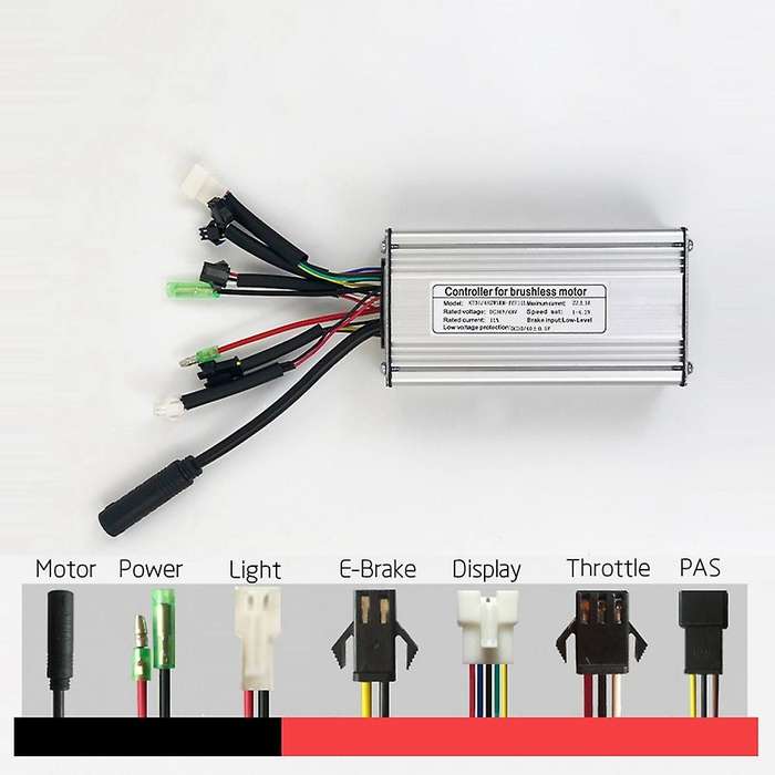Electric Bicycle KT-22A Controller 36V/48V 9 Tube Squarewave Waterproof Connector Controller with Do