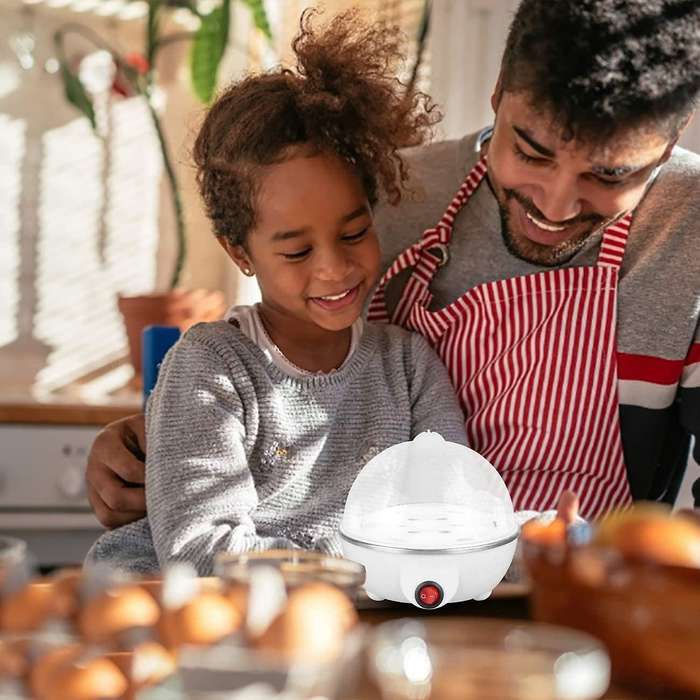 Electric Boiled Egg Cooker Boiler Maker Rapid Heating,White EU Plug