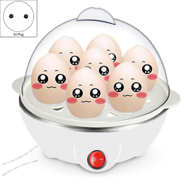 Electric Boiled Egg Cooker Boiler Maker Rapid Heating,White EU Plug