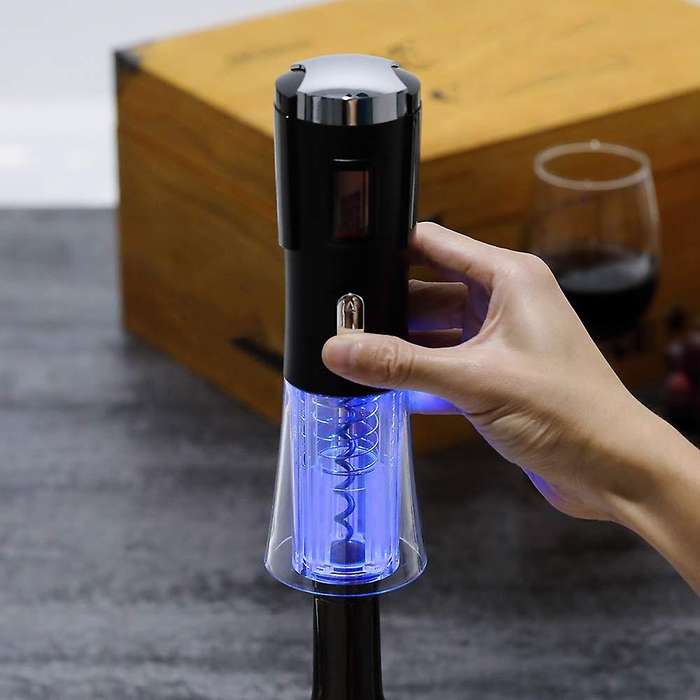 Electric Bottle Opener Wine Bottle Opener with Detachable Free-Form Aluminum Foil Cutting Machine Po
