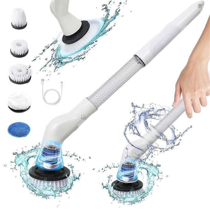 Electric Cleaning Brush, Replaceable Brush Electric Scrubber, Multifunctional Smart Electric Scrubbe