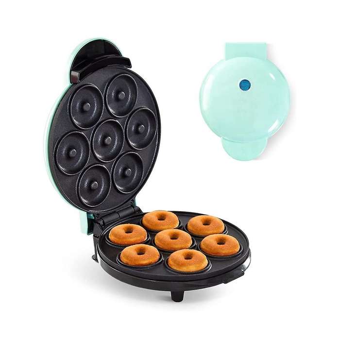 Electric Donut Maker Automatic Heating Egg Cake Bread Baking Machine 760w Kitchen Breakfast Makes 7