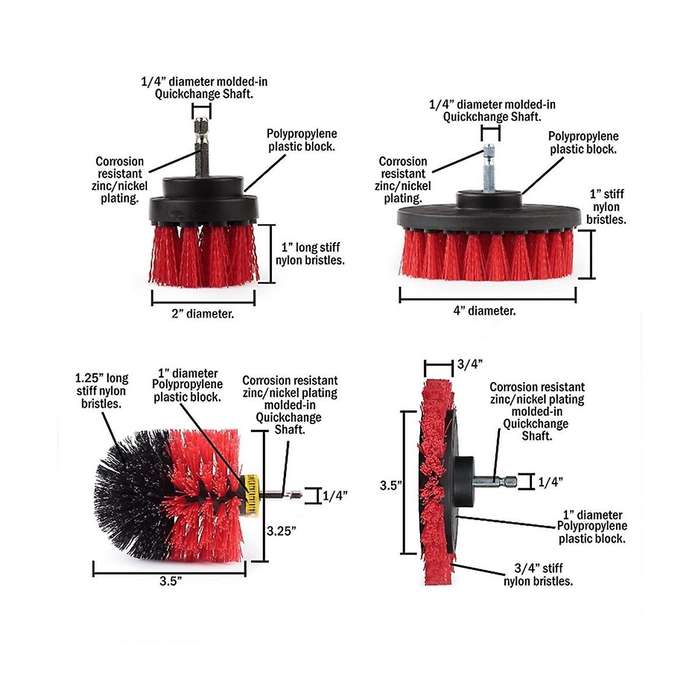 Electric Drill Accessories Scouring Pad Set Electric Cleaning Brush Wall Floor Cleaning Window Gap