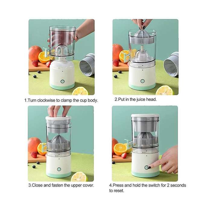 Electric Juicer Rechargeable Juicer Machines with Usb Portable Juicer for Orange Lemon Grape Fruit