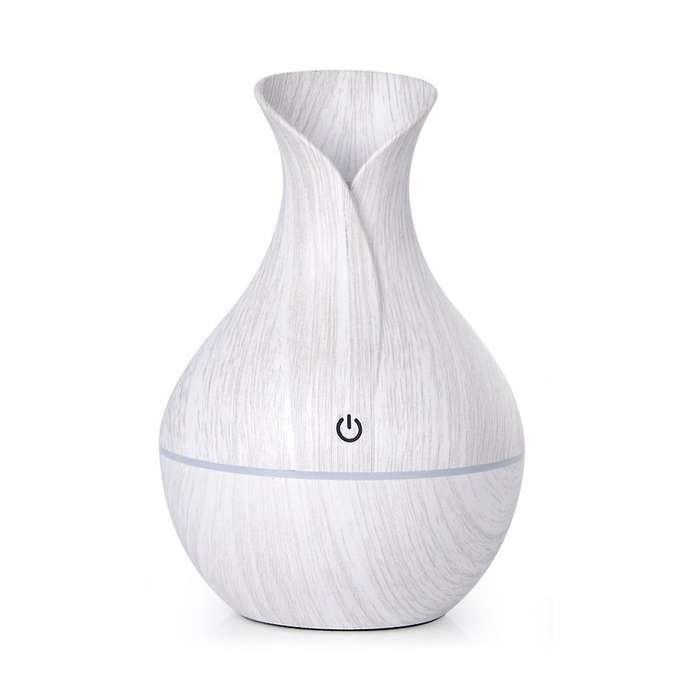 Electric Humidifier Essential Oil Diffuser Ultrasonic 130Ml Wood Grain Humidifier USB Mist Maker LED