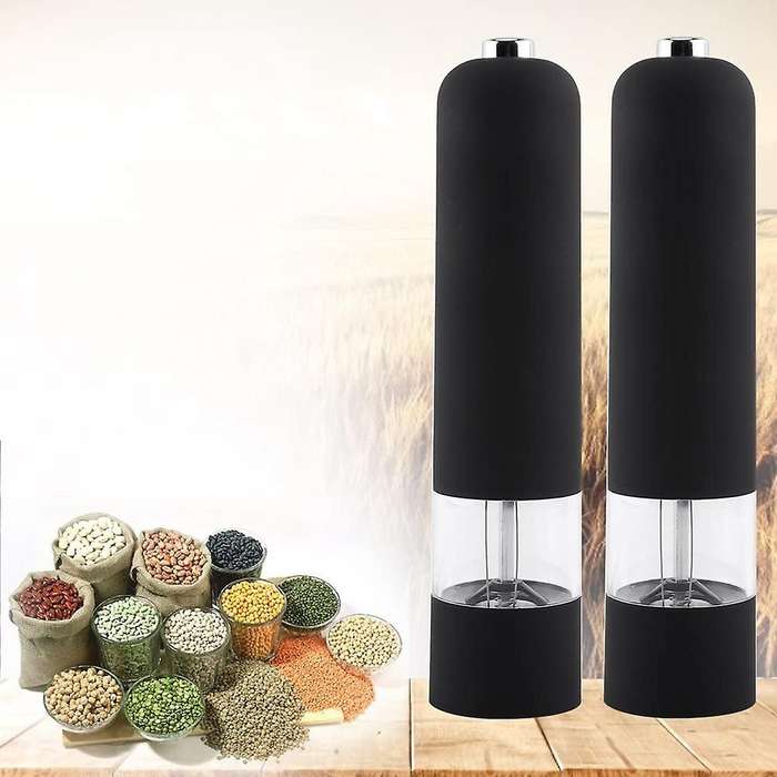 Electric Pepper Salt Spice Grinder Kitchen Tool Multi-Use Black Pepper Grinder Gadget Black