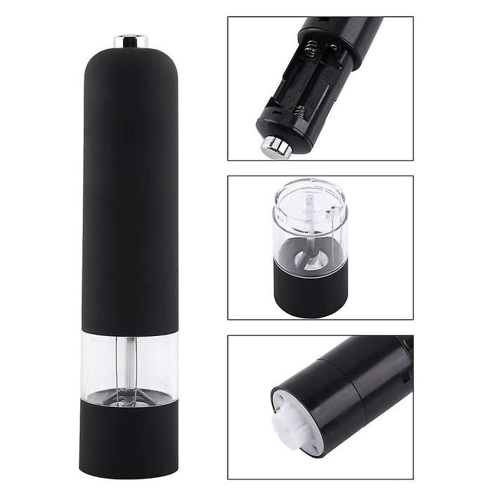Electric Pepper Salt Spice Grinder Kitchen Tool Multi-Use Black Pepper Grinder Gadget Black