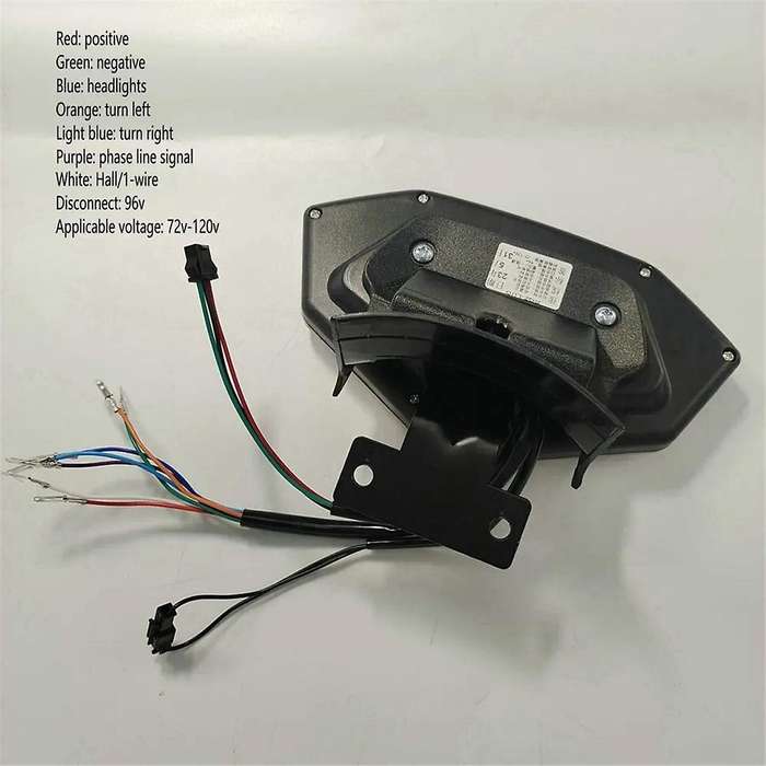 Electric Motorbike Dashboard Scooter Display Tricycle Speedometer 72V General Instrument with One Ke