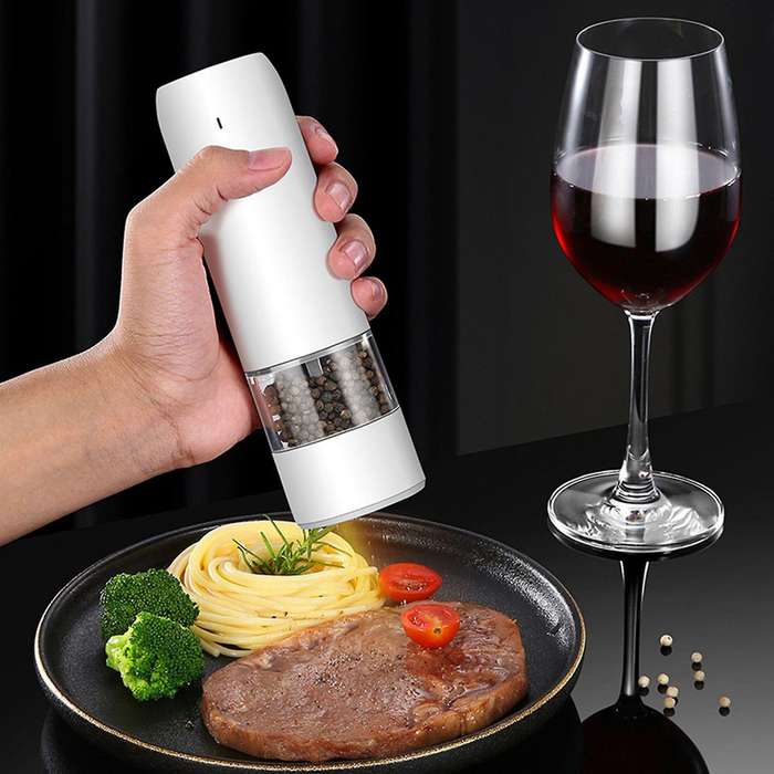 Electric Salt Pepper Grinder Set USB Charge Spice Mill Grinder Adjustable Coarseness Pepper Mill Gri