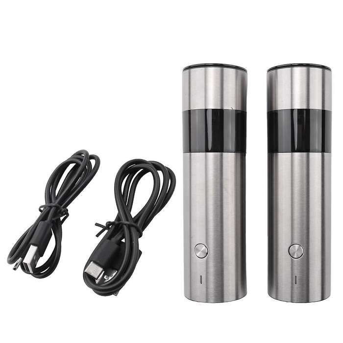 Electric Salt and Pepper Grinder, Pepper Mill, Automatic Salt and Pepper Grinder Set with Adjustable
