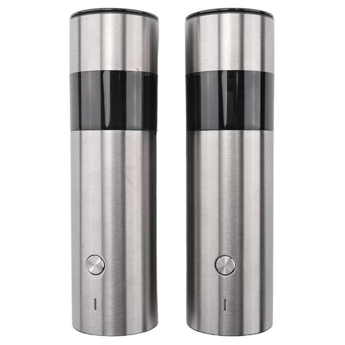 Electric Salt and Pepper Grinder, Pepper Mill, Automatic Salt and Pepper Grinder Set with Adjustable